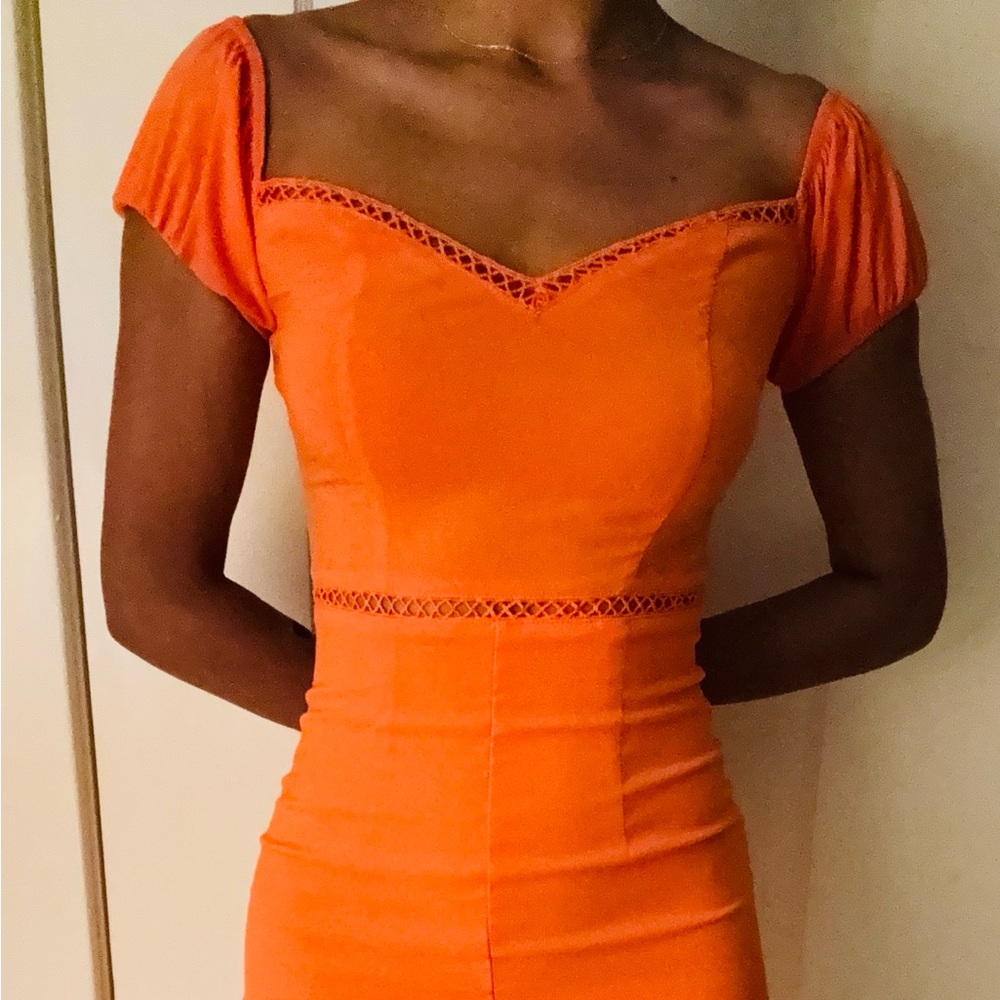 Orange kiss summer dress